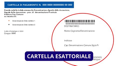 Esempio di cartella esattoriale per bollo auto