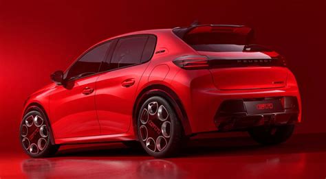 Peugeot 208 GTI con adesivi grafici sui fianchi e sul tetto