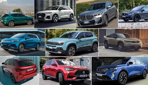 Illustrazione di diversi tipi di SUV: compatti, medi, grandi e coupé
