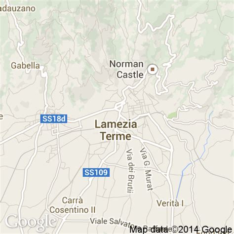 Mappa delle principali arterie stradali intorno a Lamezia Terme