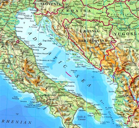 Mappa della dorsale adriatica italiana