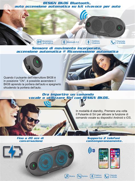 Kit vivavoce Bluetooth da aletta parasole