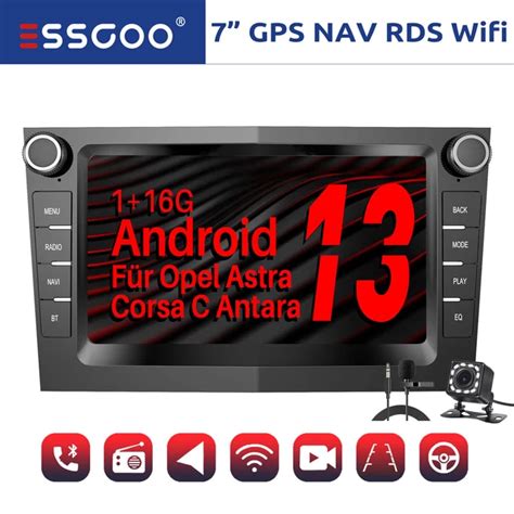 Schermata di navigazione GPS su un'autoradio per Opel Astra H