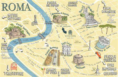 Mappa di Roma con le sedi delle officine Car Lovers