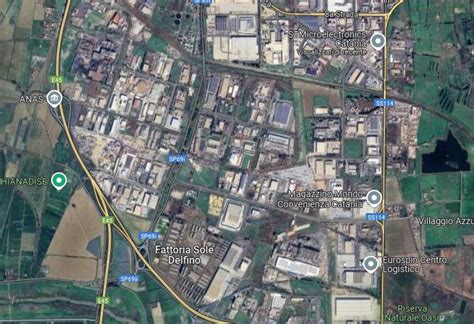 Mappa della zona industriale di Battipaglia