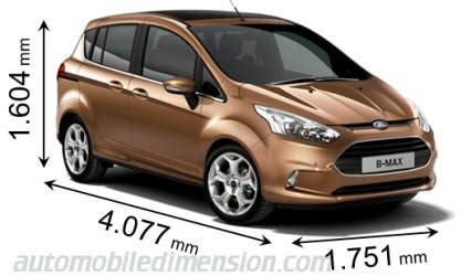 Schema dimensioni Ford B-Max