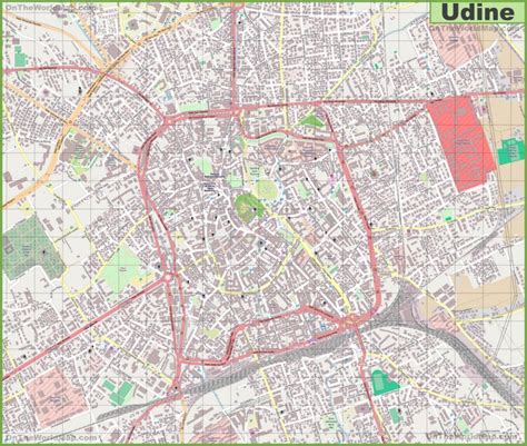 Mappa di Udine con indicazione delle officine auto