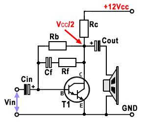 Schema di un amplificatore ibrido con stadio valvolare in ingresso e stadio a transistor in uscita