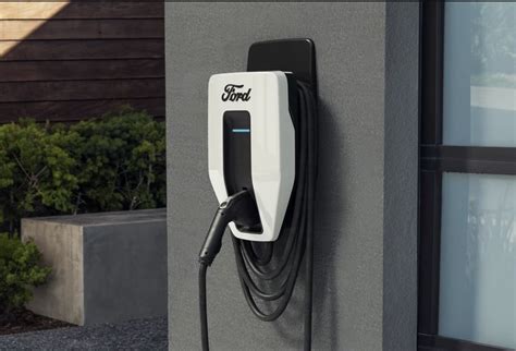 Ford electric vehicle charging at a station