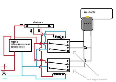 Schema connettori elettrici specchietto retrovisore