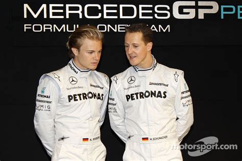 Michael Schumacher e Nico Rosberg con la Mercedes