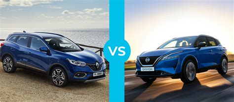 Confronto estetico frontale Nissan Qashqai e Renault Kadjar