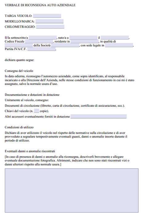 Documenti di garanzia e finanziamento per auto