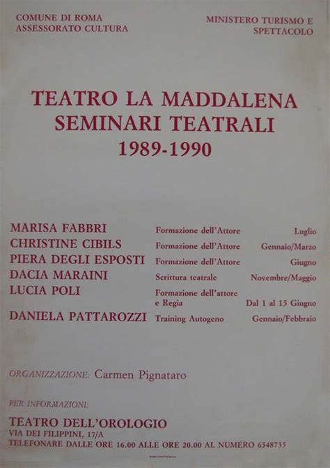 Dacia Maraini impegnata nel Teatro della Maddalena