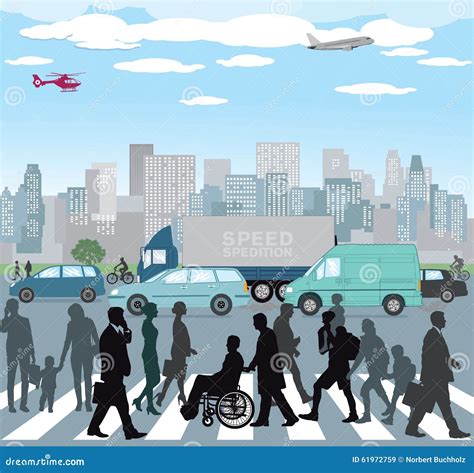 Illustrazione di Volkswagen Up! nel traffico cittadino