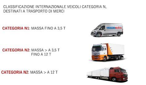 Tabella di classificazione veicoli M, N, O