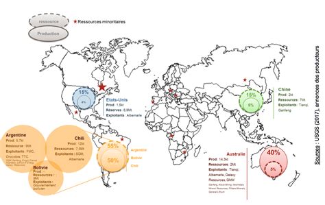 Mappa delle riserve di litio e cobalto nel mondo