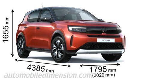 Dimensioni Opel Frontera Electric
