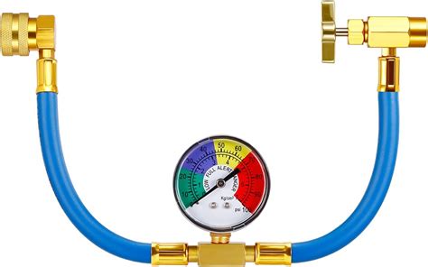 Manometro per la ricarica di aria condizionata con attacchi HP e BP