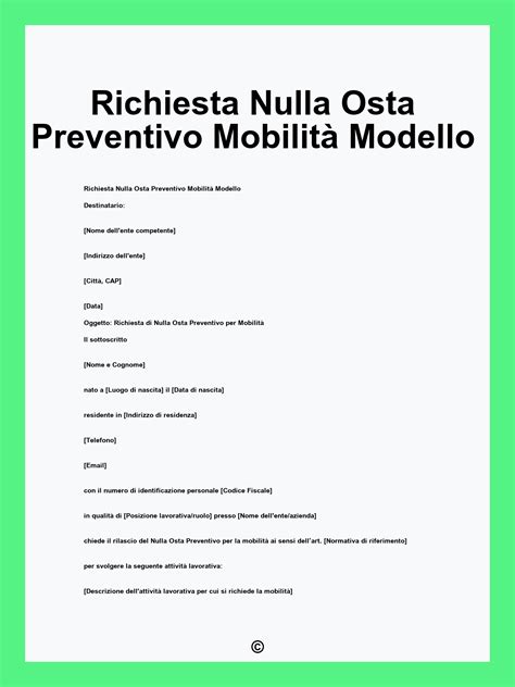 Documento di nulla osta per riconversione veicolo