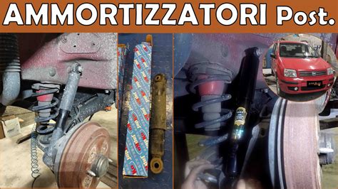 Schematico del telaio della Fiat Panda 169 con indicazione degli ammortizzatori