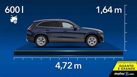 Confronto grafico delle dimensioni tra Mercedes GLC e altri SUV di segmento simile