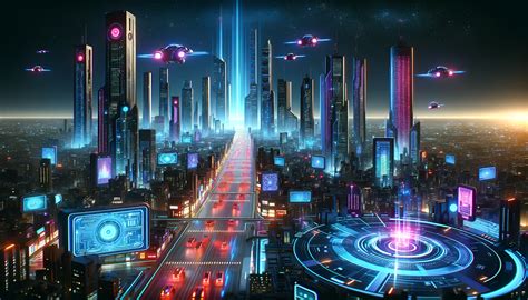Rappresentazione di una città futurista