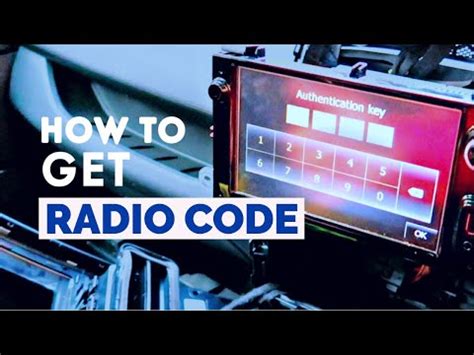 Schermata dell'autoradio che mostra il codice inserito