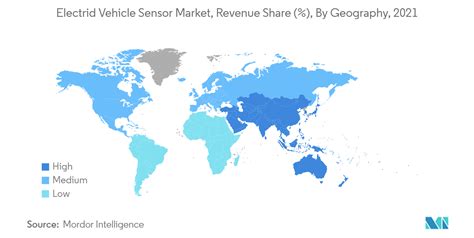 Mappa del mondo che evidenzia le quote di mercato dei veicoli elettrici per regione
