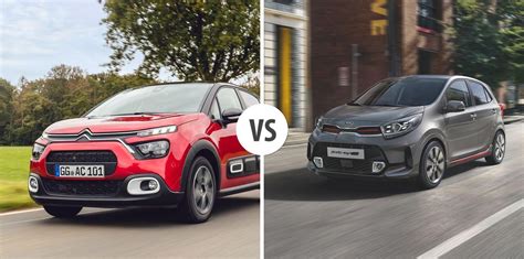 Confronto estetico tra Citroën C3 e Kia Picanto