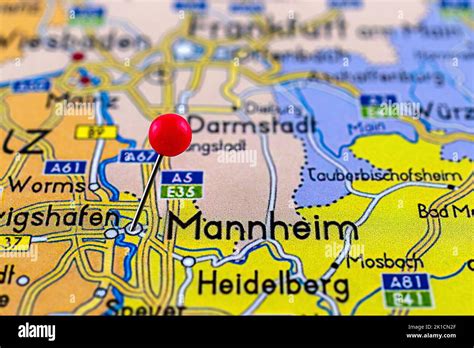 Mappa della Germania con evidenziata Mannheim