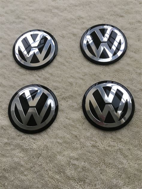 Volkswagen wheel center caps with stickers