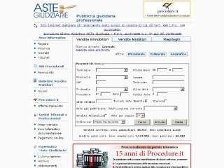 Schermata di una piattaforma di aste giudiziarie online