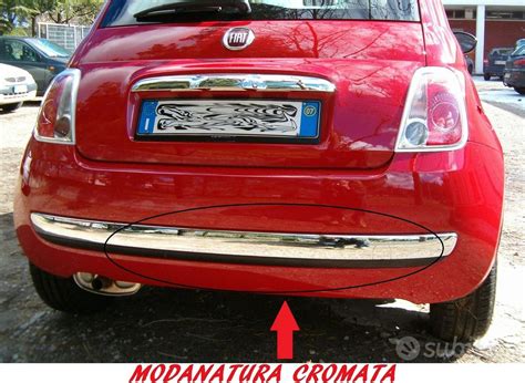 Fiat 500 posteriore con modanatura cromata