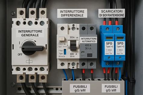Diagramma di un interruttore inerziale con i suoi componenti principali: sensore di decelerazione, meccanismo di interruzione, collegamenti elettrici