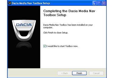 Schermata del software Dacia Media Nav Toolbox