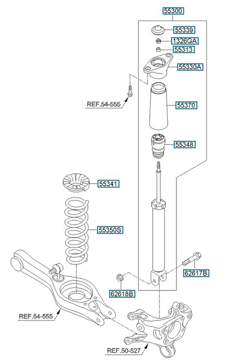 Schema tecnico sospensioni Kia Rio