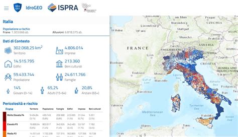 Mappa dell'Italia con evidenziate le aree a rischio furto/incidente