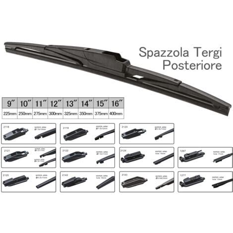 Schema di un tergicristallo posteriore di un'auto