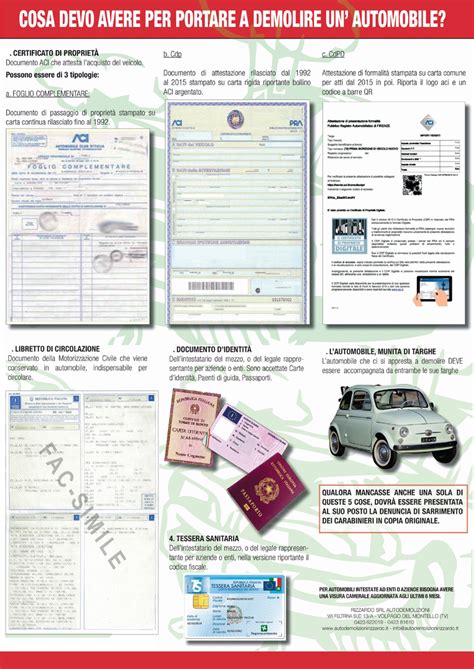Documenti necessari per la rottamazione di un'auto
