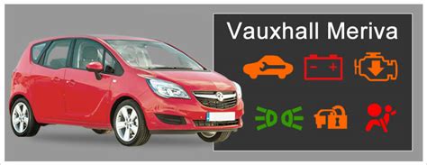 Opel Meriva dashboard warning lights