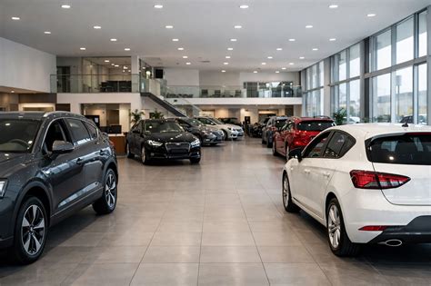 Showroom automobilistico moderno con diverse auto esposte