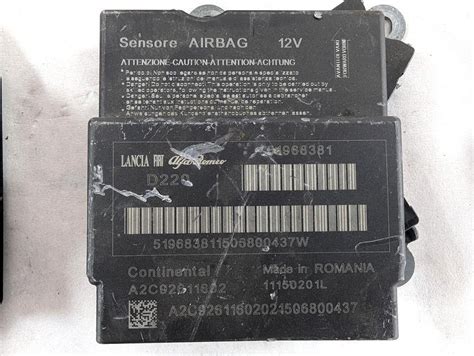 tipologie centraline airbag auto