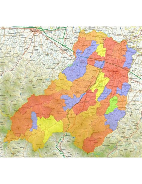 Mappa della provincia di Parma con evidenziate aree industriali e logistiche