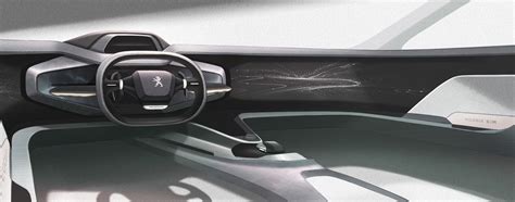Interno di un'auto Peugeot