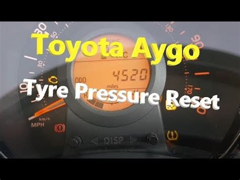 Tabella esempio pressione pneumatici Toyota Aygo