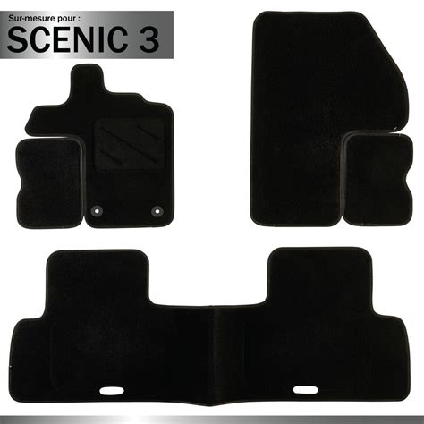 Illustrazione delle diverse forme di tappetini per Renault Scenic