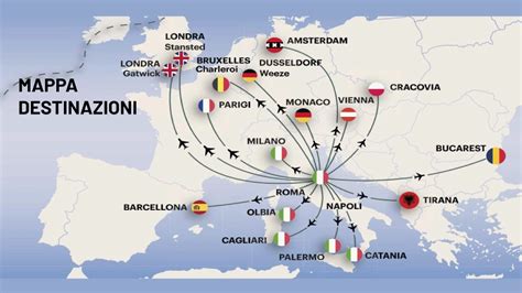 Mappa delle destinazioni di spedizione dei ricambi