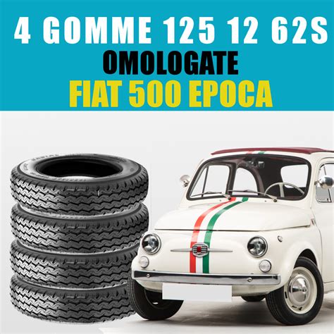 Vari tipi di pneumatici d'epoca compatibili con la Fiat 500 D