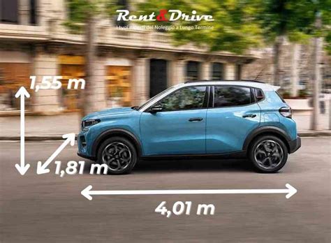 Diagramma che mostra le dimensioni della nuova Citroën C3 Aircross rispetto alla C3 e al modello precedente